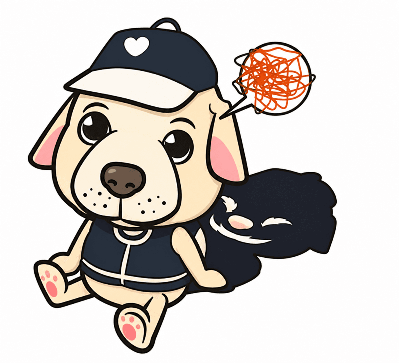 Tenun mascot puppy exploring careers